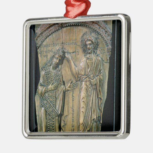 Christus Crowning the Emperor Constantine VII Metalen Ornament (Links)