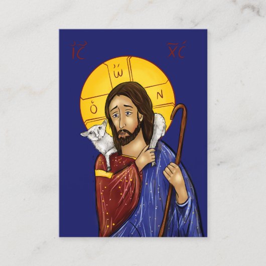 Christus de Goede Herder icoon Kaarten (extra klei (Voorkant)