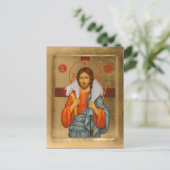 Christus de Goede Herder Orthodoxe Christelijke Ic Briefkaart (Staand voorkant)