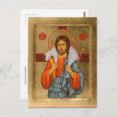 Christus de Goede Herder Orthodoxe Christelijke Ic Briefkaart (Voorkant / Achterkant)