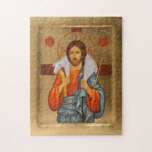 Christus de Goede Herder Orthodoxe Christelijke Ic Legpuzzel