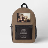 Christus de Goede Herder Psalm 23 Bedrukte Rugzak (Voorkant)