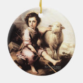 Christus De Goede Shepherd Keramisch Ornament (Achterkant)