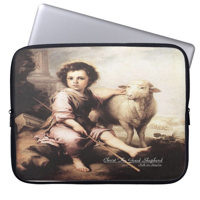 Christus De Goede Shepherd Laptop Sleeve (Voorkant)