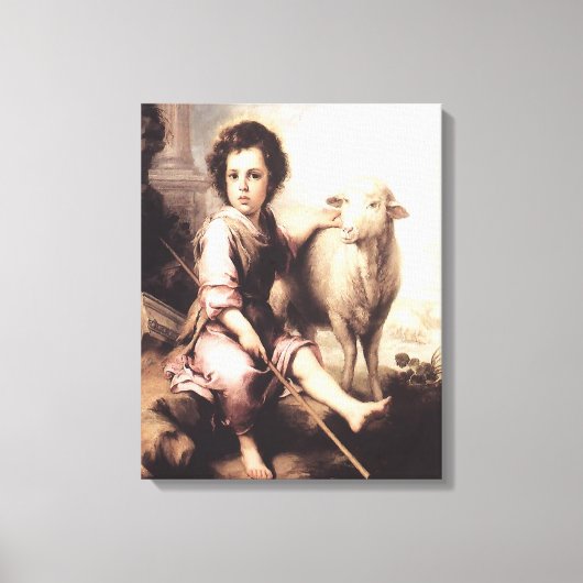Christus de Good Shepherd Canvas Afdruk (Voorkant)