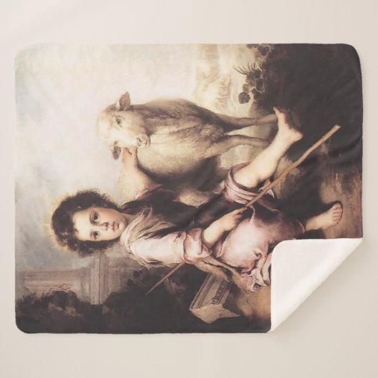 Christus de Good Shepherd Sherpa Deken (Voorkant (horizontaal))