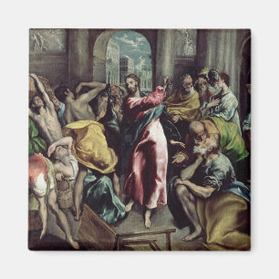 Christus De Handelaars besturen uit de tempel Magneet