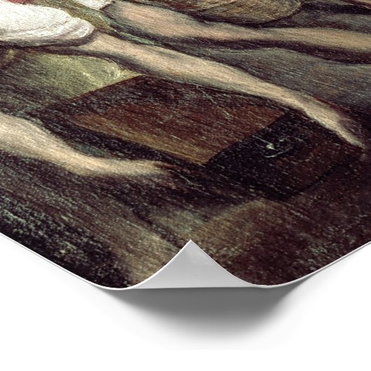 Christus De handelaren besturen uit de tempel Poster (Hoek)