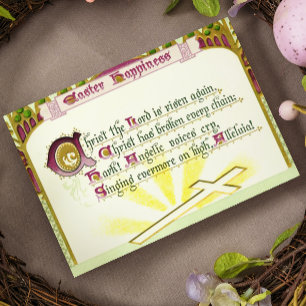 Christus de Heer is weer opgestaan Hymne  Pasen Briefkaart