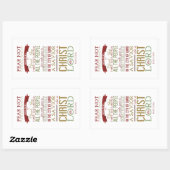 Christus de Heer Rechthoekige Sticker (Vel)