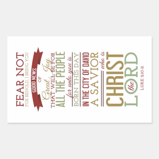 Christus de Heer Rechthoekige Sticker (Voorkant)