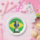 Christus De herdenker Rio de Janero Papieren Bordje (Feest)