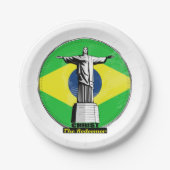 Christus De herdenker Rio de Janero Papieren Bordje (Voorkant)