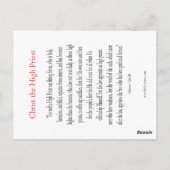 Christus de hoogste gebedskaart briefkaart (Achterkant)