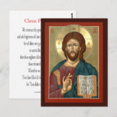 Christus, de Kaart van het lichtgevende gebed (Voorkant / Achterkant)