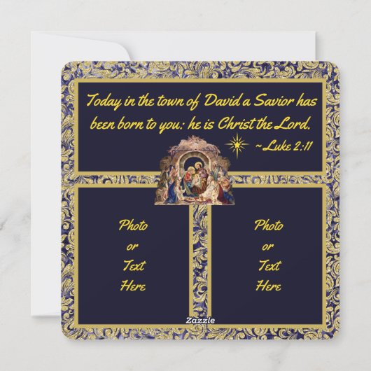 Christus de kerstkaart van de Heer (Achterkant)