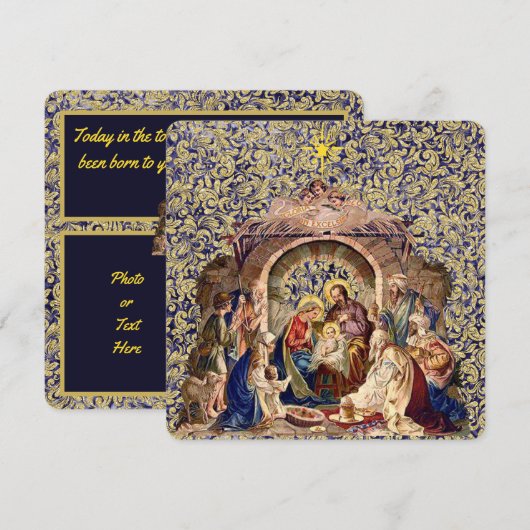 Christus de kerstkaart van de Heer (Voorkant / Achterkant)