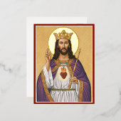 Christus de koning folie feestdagen briefkaart (Voorkant / Achterkant)