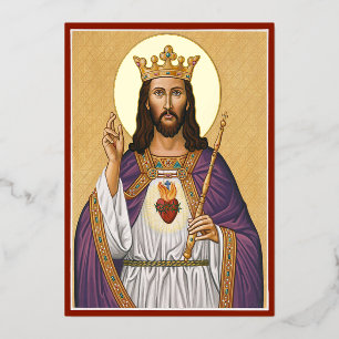 Christus de Koning Folie Uitnodiging