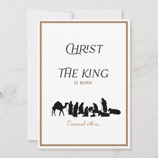 Christus de koning is Christelijk kerstfeest gebor (Voorkant)