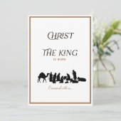 Christus de koning is Christelijk kerstfeest gebor (Staand voorkant)