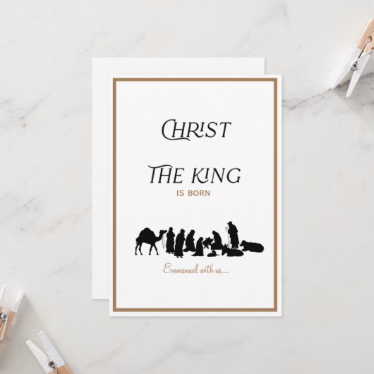 Christus de koning is Christelijk kerstfeest gebor (Voorkant / Achterkant in situ)