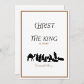 Christus de koning is Christelijk kerstfeest gebor (Voorkant / Achterkant)