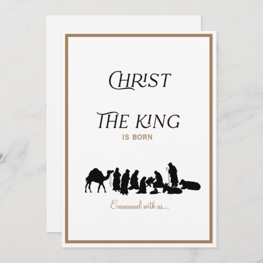 Christus de koning is Christelijk kerstfeest gebor (Voorkant / Achterkant)