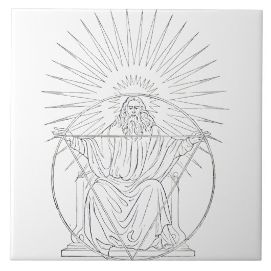 Christus de Koning middeleeuwse scène Tegeltje (Voorkant)