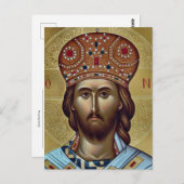 Christus, de Koning Orthodoxe Christelijke Icoon Briefkaart (Voorkant / Achterkant)