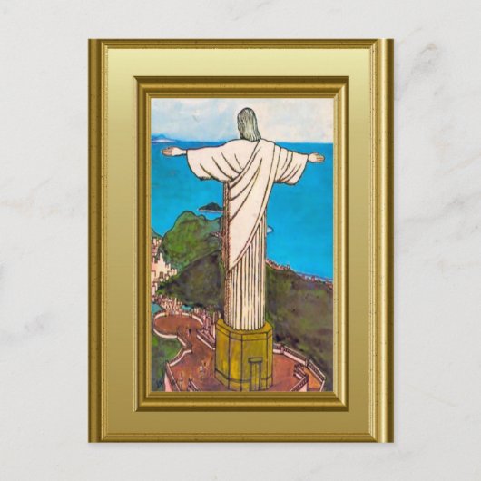 Christus de koning Rio de Janeiro Briefkaart (Voorkant)