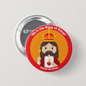 Christus de koning ronde button 5,7 cm (Voorkant /achterkant)