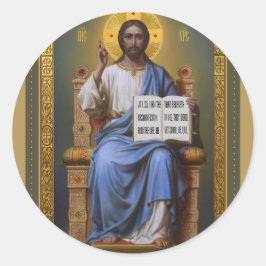 Christus De leraar/Alle krachtige paastickers Ronde Sticker