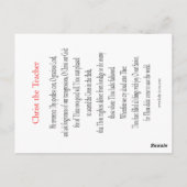 Christus de leraar-gebedskaart briefkaart (Achterkant)