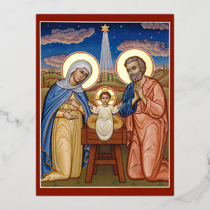 Christus de Nieuwe Dageraad Folie Feestdagen Briefkaart