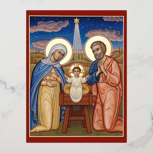 Christus de Nieuwe Dageraad Folie Feestdagen Briefkaart (Voorkant)