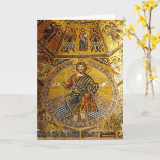 Christus de Rechter, Florence, Italië -  Kaart (Gele Bloem)