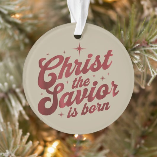 Christus de Redder Is Geboren Christelijk Kerstfee Ornament (Boom)