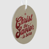 Christus de Redder Is Geboren Christelijk Kerstfee Ornament (voorkant)