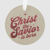 Christus de Redder Is Geboren Christelijk Kerstfee Ornament (voorkant)