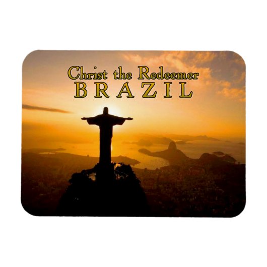 Christus de Redeemer Brazilië Magneet (Horizontaal)