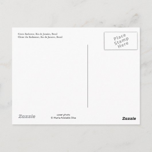"Christus de Redeemer" briefkaart (Achterkant)