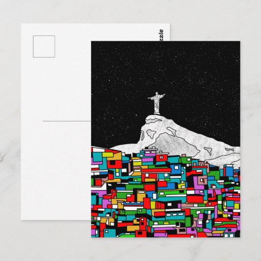 Christus de Redeemer Favela Briefkaart (Voorkant / Achterkant)