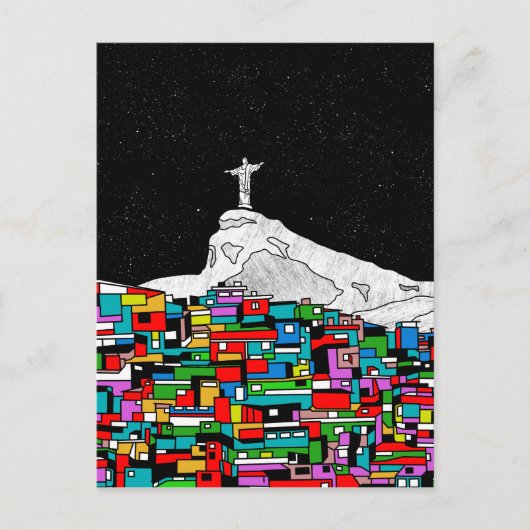 Christus de Redeemer Favela Briefkaart (Voorkant)