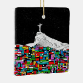 Christus de Redeemer Favela Keramisch Ornament (Rechts)