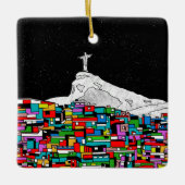 Christus de Redeemer Favela Keramisch Ornament (Voorkant)