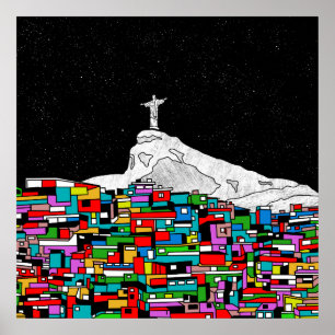 Christus de Redeemer Favela Poster