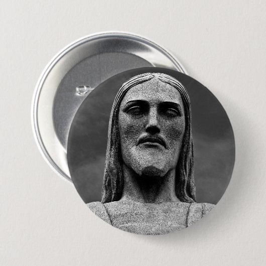 Christus de Redeemer Ronde Button 7,6 Cm (Voorkant /achterkant)