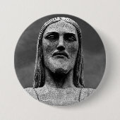 Christus de Redeemer Ronde Button 7,6 Cm (Voorkant)