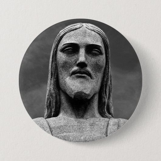 Christus de Redeemer Ronde Button 7,6 Cm (Voorkant)